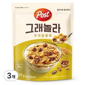 포스트 카카오 호두 그래놀라, 510g, 3개