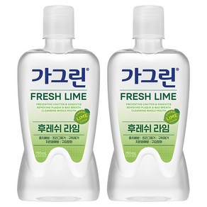 가그린 후레쉬 라임 구강청결제, 750ml, 2개