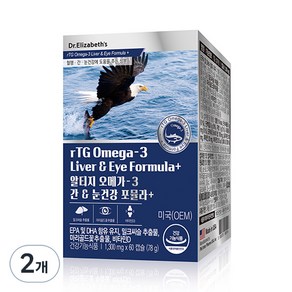 닥터엘리자베스 알티지 오메가3 간 & 눈건강 포뮬라+ 78g, 60정, 2개