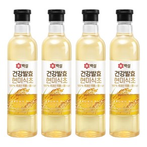 백설 건강발효 현미식초, 4개, 800ml