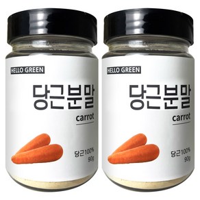 헬로우그린 국산 당근 분말 통, 90g, 2개