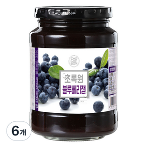 초록원 블루베리잼, 560g, 6개