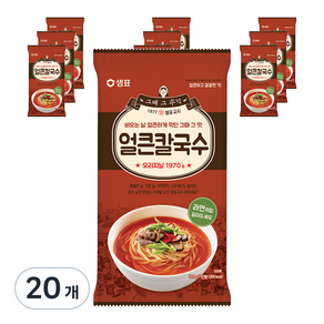 샘표 얼큰 칼국수, 101g, 20개