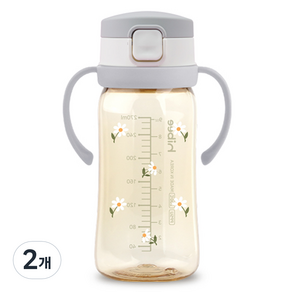 하이비 유아용 PPSU 에잇벤트 원터치 빨대컵 270ml, 2개, 데이지 그레이