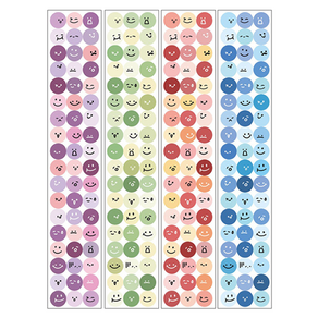 타이탄 쁘띠 팬시 표정 스티커 4종 세트, 혼합색상, 1세트