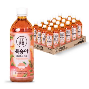 맥널티커피 복숭아 아이스티 제로, 500ml, 24개