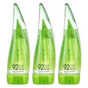 홀리카홀리카 알로에 클린워터 포뮬라 92 샤워젤 미니, 3개, 55ml