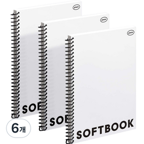 모트모트 소프트북 플레인 무선노트, 화이트, 6개