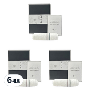 송월타월 조문답례품 루시아 세면타월 + 띠지 + 감사장 세트 180g 코마사, 랜덤발송, 6세트