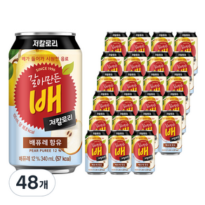 갈아만든배 저칼로리 배주스, 48개, 340ml