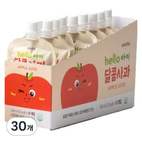 아올다 헬로아이 달콤사과 주스, 100ml, 30개, 사과맛