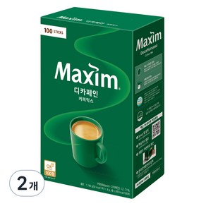 맥심 디카페인 커피믹스, 11.8g, 100개입, 2개