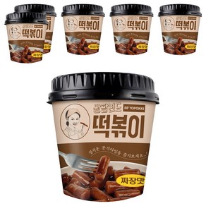 쌍팔년도 컵 떡볶이 짜장맛, 110g, 6개