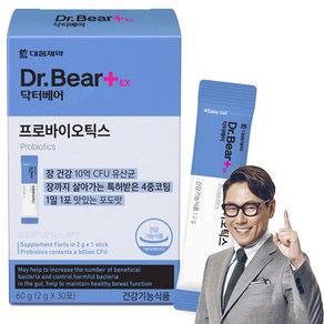 대웅제약 닥터베어EX 프로바이오틱스 유산균 30p, 60g, 1개