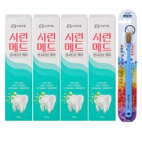 시린메드 센서티브케어 치약 100g x 4p + 칫솔 랜덤발송 세트, 1세트