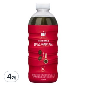 할리스 아메리카노, 1L, 1개입, 4개