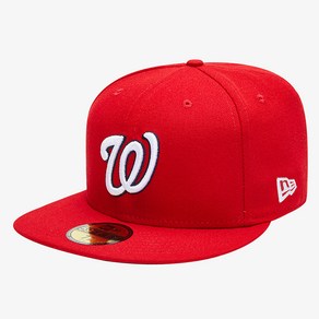 뉴에라 59FIFTY 어센틱 워싱턴 내셔널스 MLB 모자, 59.6cm, SCARLET