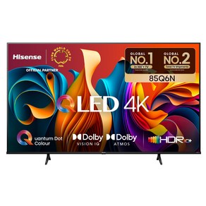 HISENSE 4K UHD QLED 안드로이드12 스마트TV, 215cm(85인치), 85Q6N, 스탠드형, 방문설치