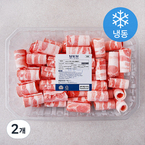 MAUM 독일산 대패 삼겹살 돌돌말이 (냉동), 1kg, 2개