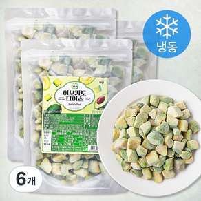 뉴뜨레 아보카도 다이스 (냉동), 500g, 6개