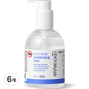 세스코 마이랩 손소독제 허브겔, 6개, 290ml