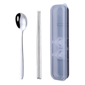 맘툴 도시락용 소리나지 않는 수저세트, 블랙, 숟가락 + 젓가락 + 케이스, 1개