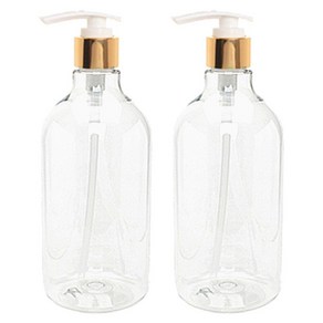 병도매닷컴 DN850 디스펜서 850ml, 용기(투명), 캡(골드), 2개