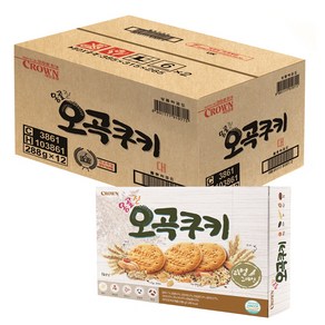 크라운 옹골진 오곡쿠키, 288g, 12개