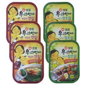 샘표 우리엄마 매콤한 깻잎 70g x 3p + 쇠고기 장조림 110g x 3p, 1세트