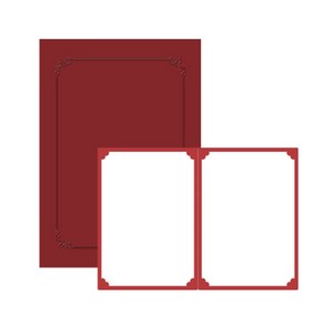 우진 무지 끼움식 종이상장케이스 350g 22.8 x 31.5 cm, 홍색, 10개입