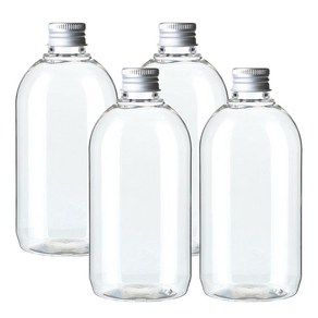 병도매닷컴 ARB330 투명 음료용기 알루미늄 실버캡, 330ml, 4개