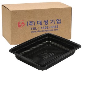 쿡앤락 실링용기 0.95L 232 x 182 x 35 mm 검정 몸통, 400개, 1개