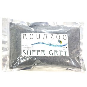 AQUAZOO 어항용 바닥재 0.5~0.8mm 2kg, SUPER GREY, 1개