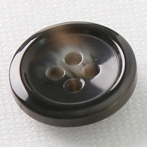 HR빅버튼 코트라 단추 15mm, 블랙, 12개