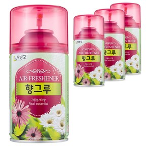 리빙굿 향그루 캔 자동분사기 유자향 방향제 본품, 280ml, 8세트