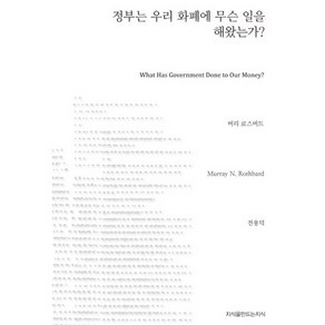 정부는 우리 화폐에 무슨 일을 해왔는가, 커뮤니케이션북스, 머리 로스버드 저/전용덕 역
