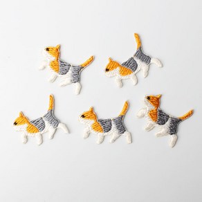 패션포인트 미니 자수 와펜 39 x 31 mm 5p, 고양이 얼룩이, 1개