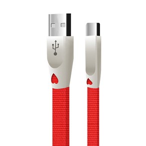 칼론 3A 고속충전 USB C타입 3M 롱케이블, 레드, 1개