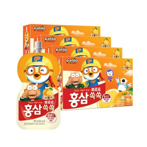 팔도 뽀로로 홍삼쏙쏙 오렌지맛 음료, 100ml, 40개