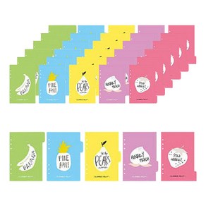 빅드림 꾸꾸까까 다이어리표지 FRUIT 5종 x 10p, A6(105 x 172 mm)