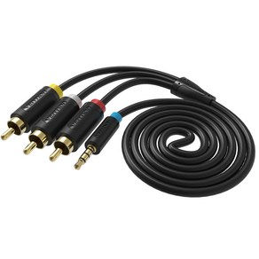 벤션 순동 3.5mm AV to 3 RCA 오디오 케이블 1.5m