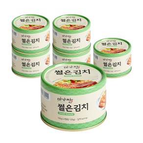 미가찬 캔 썰은 김치 맛김치, 160g, 6개