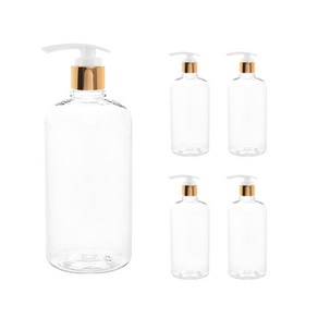 주방 디스펜서 공병 DTB300 투명 + 골드 마개, 300ml, 5개