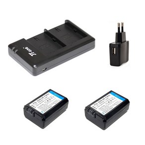 제이티원 소니 NP-FW50 USB 듀얼 충전기 + 배터리 2p + USB 아답터 세트, JT-DU-A, 1개