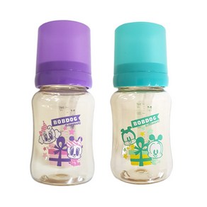 밥독 PPSU 젖병 240ml 트윈팩, 퍼플, 민트, 2개