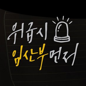 1AM 차량용 스티커 24 캘리 임산부 경고