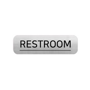 로마크실버유광 인테리어 화장실표지판 네임 S, RESTROOM, 1개