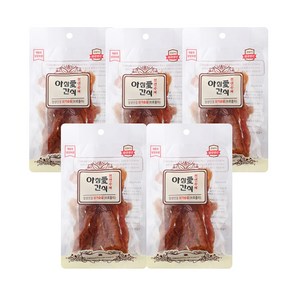 아침애간식 강아지 수제간식, 혼합맛(닭가슴살/브로콜리), 70g, 5개