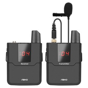 앱코 WMP1 UHF 무선 송신기 + 수신기 마이크 세트