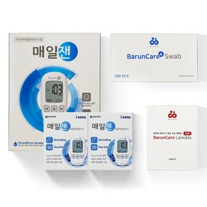 매일잰 혈당측정기 + 시험지 100p + 채혈침 110p + 알콜솜 100p, GM01NAC, 1세트